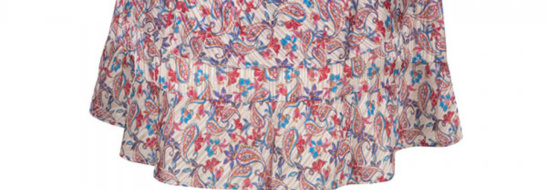 Luminous paisley jaquard skirt multicolour