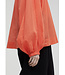 Closed tiered sleeve blouse bright jasper