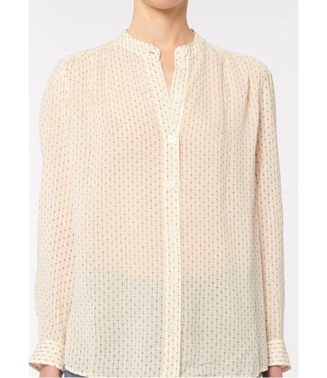 Vanessa Bruno Thomas blouse blanc rouge