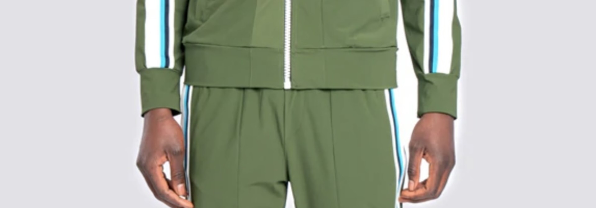 Pants stripe verde M