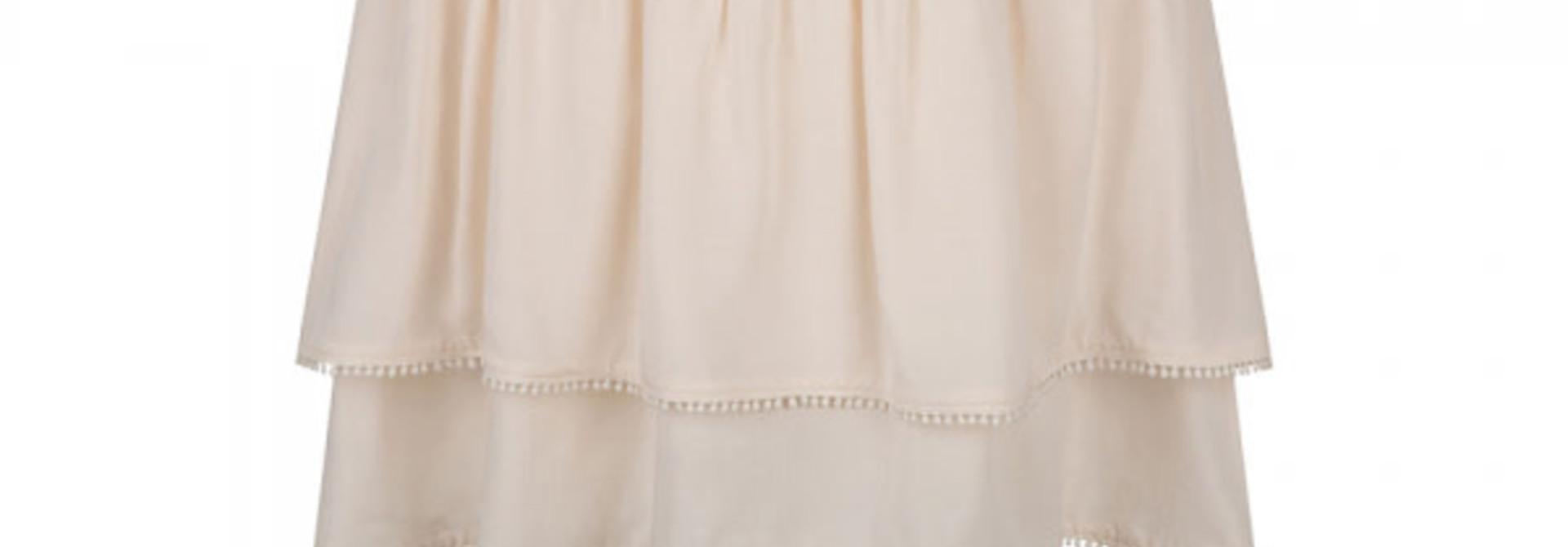 wonderous pompom skirt butter cream