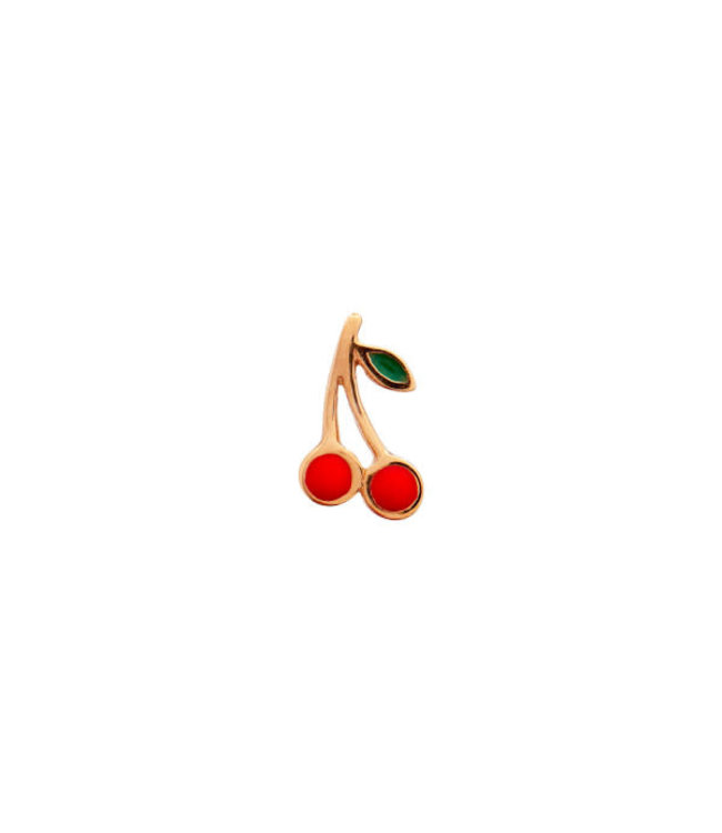 Stine A Jewelry red cherry earstick