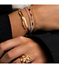 Stine A Jewelry twisted hammered bracelet gold