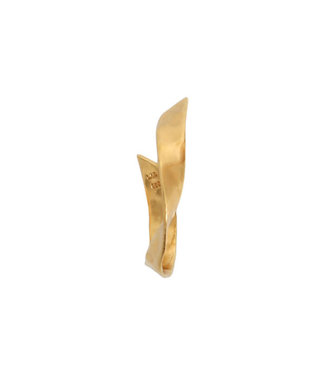 Stine A Jewelry Twisted hammered creole earring gold right
