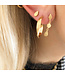 Stine A Jewelry Twisted hammered creole earring gold right