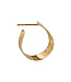 Stine A Jewelry Twisted hammered creole earring gold right