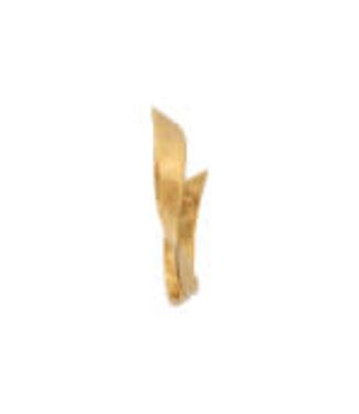 Stine A Jewelry Twisted hammered creole earring gold left