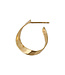 Stine A Jewelry Twisted hammered creole earring gold left