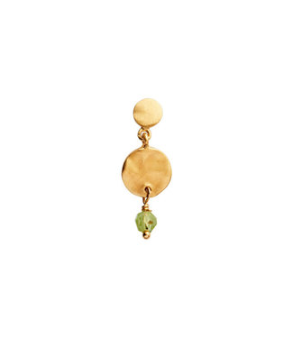 Stine A Jewelry petit hammered coin and stone peridot