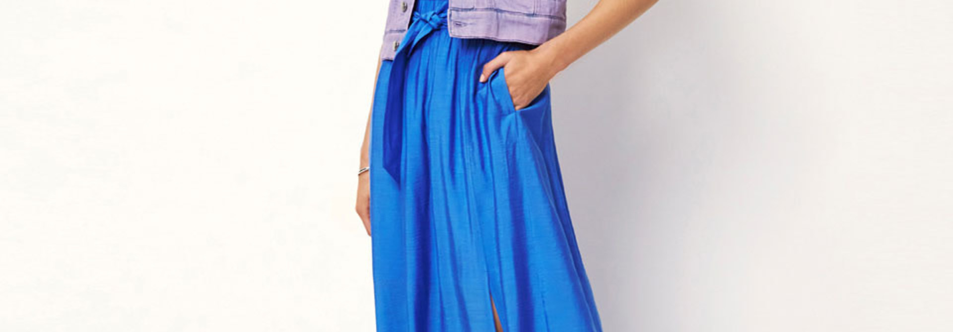 Verdyna maxi shirt horizon blue