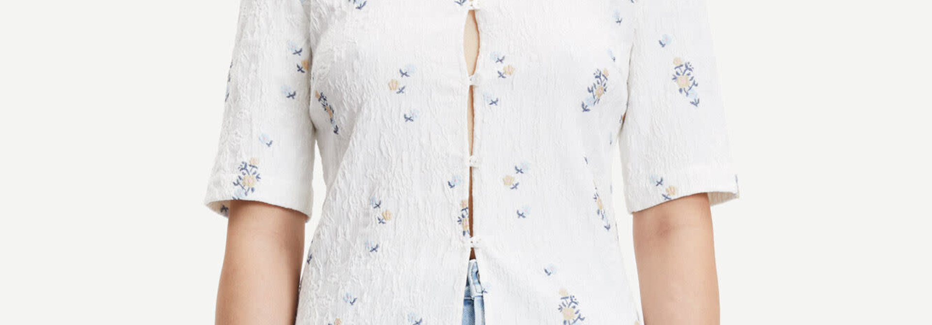 Mariah shirt white flower
