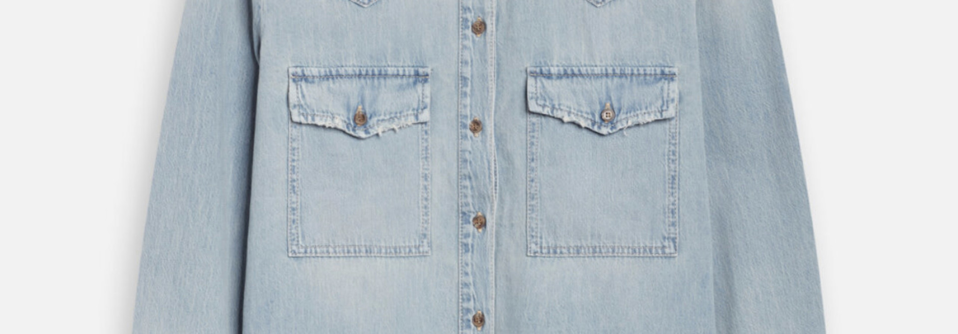 Western denim shirt Mid Blue