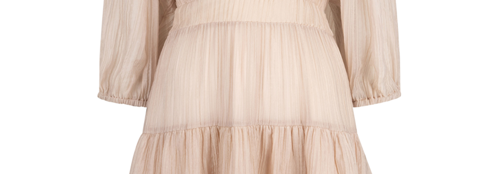 lorraine crinkle dress oyster cream
