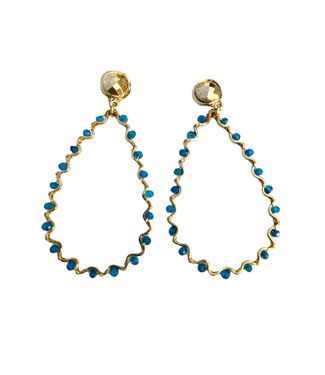 Gas Bijoux anympheas earrings blue