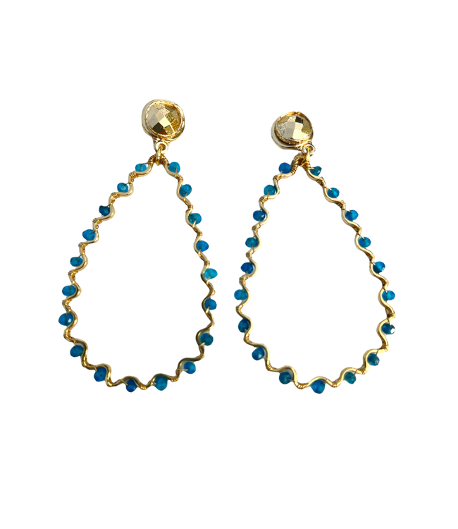 Gas Bijoux anympheas earrings blue