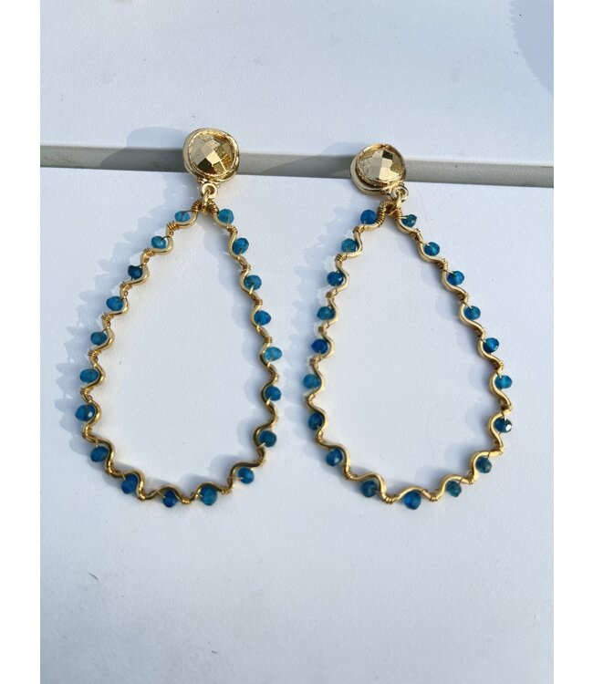 Gas Bijoux anympheas earrings blue