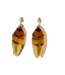 Gas Bijoux Sao yellow  feather Earring