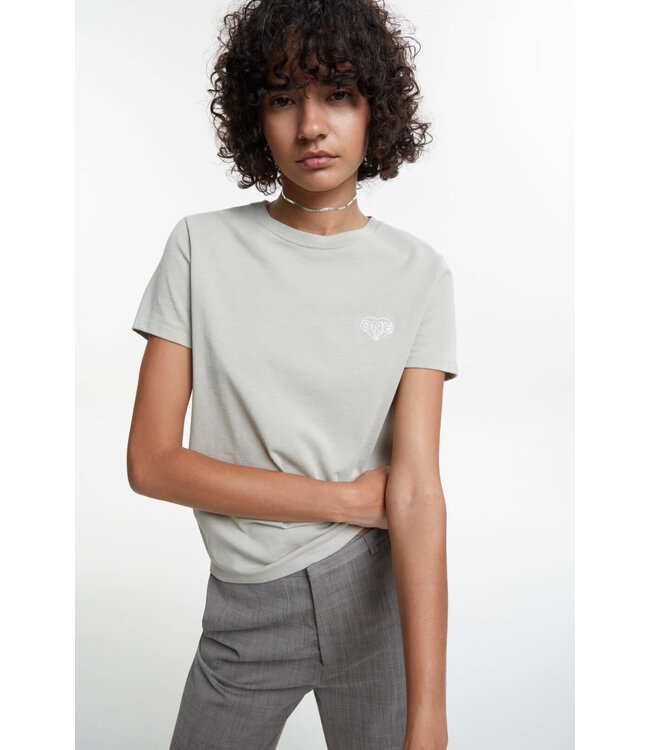 Closed Embroiderd t-shirt beige