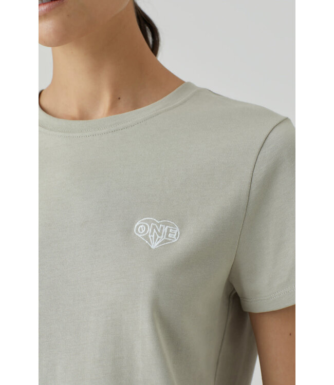Closed Embroiderd t-shirt beige