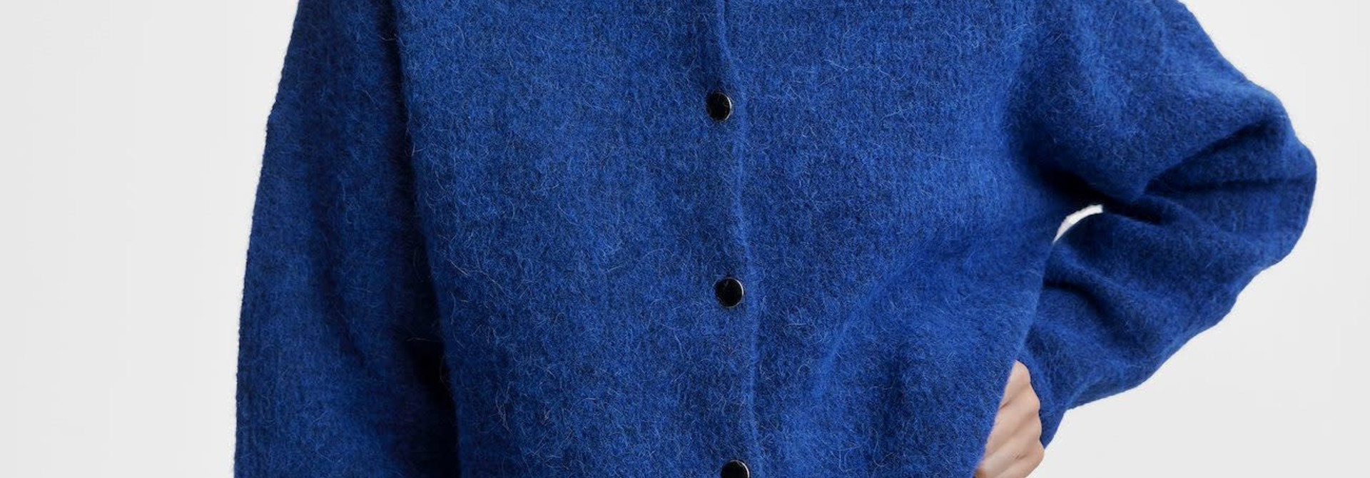 Alpha short cardigan directoire blue