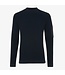 Genti turtle knit navy LS wafel