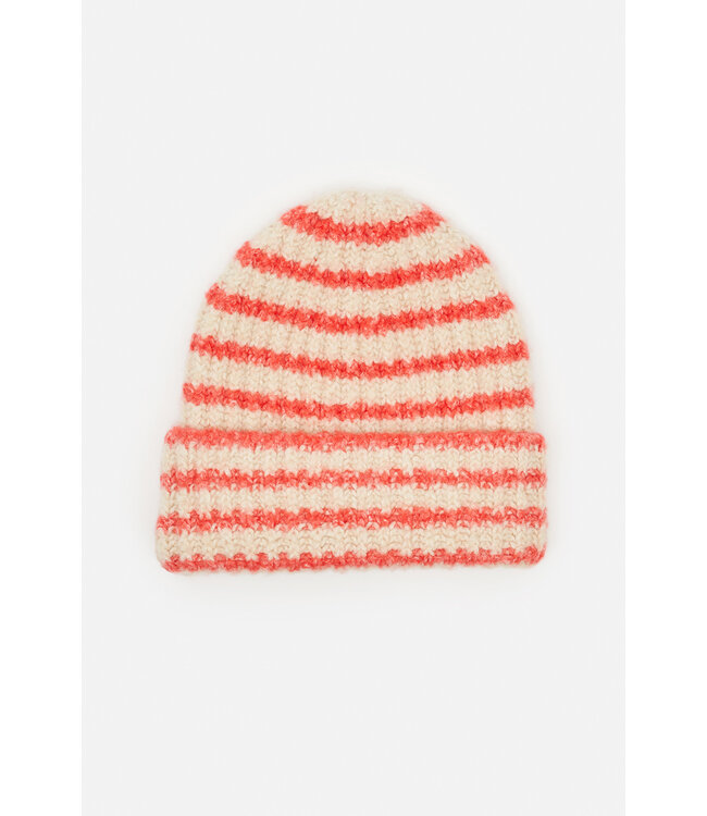 Closed Striped hat red