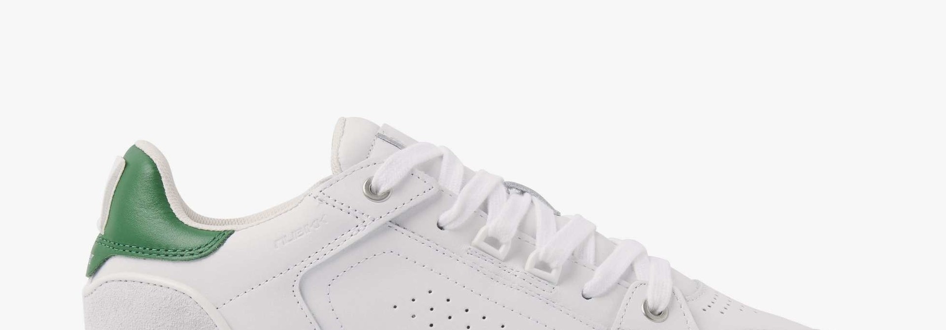 Basket balboa white leather green