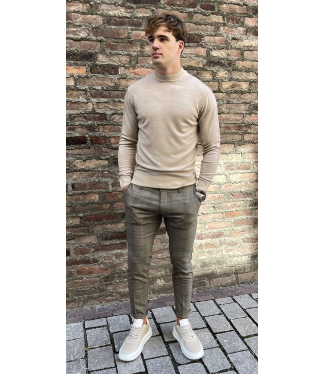 Genti short turtle knit beige