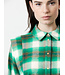 Dante 6 Rosy belted check shirt Basil green