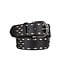 Dante 6 Cinque leather rivet belt raven