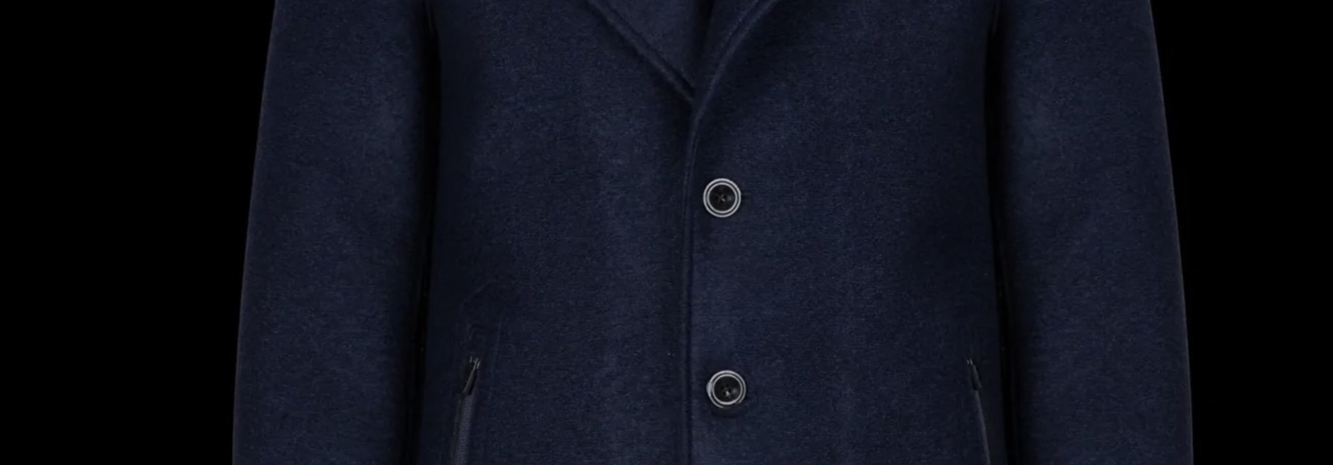 Italian wool caban Navy
