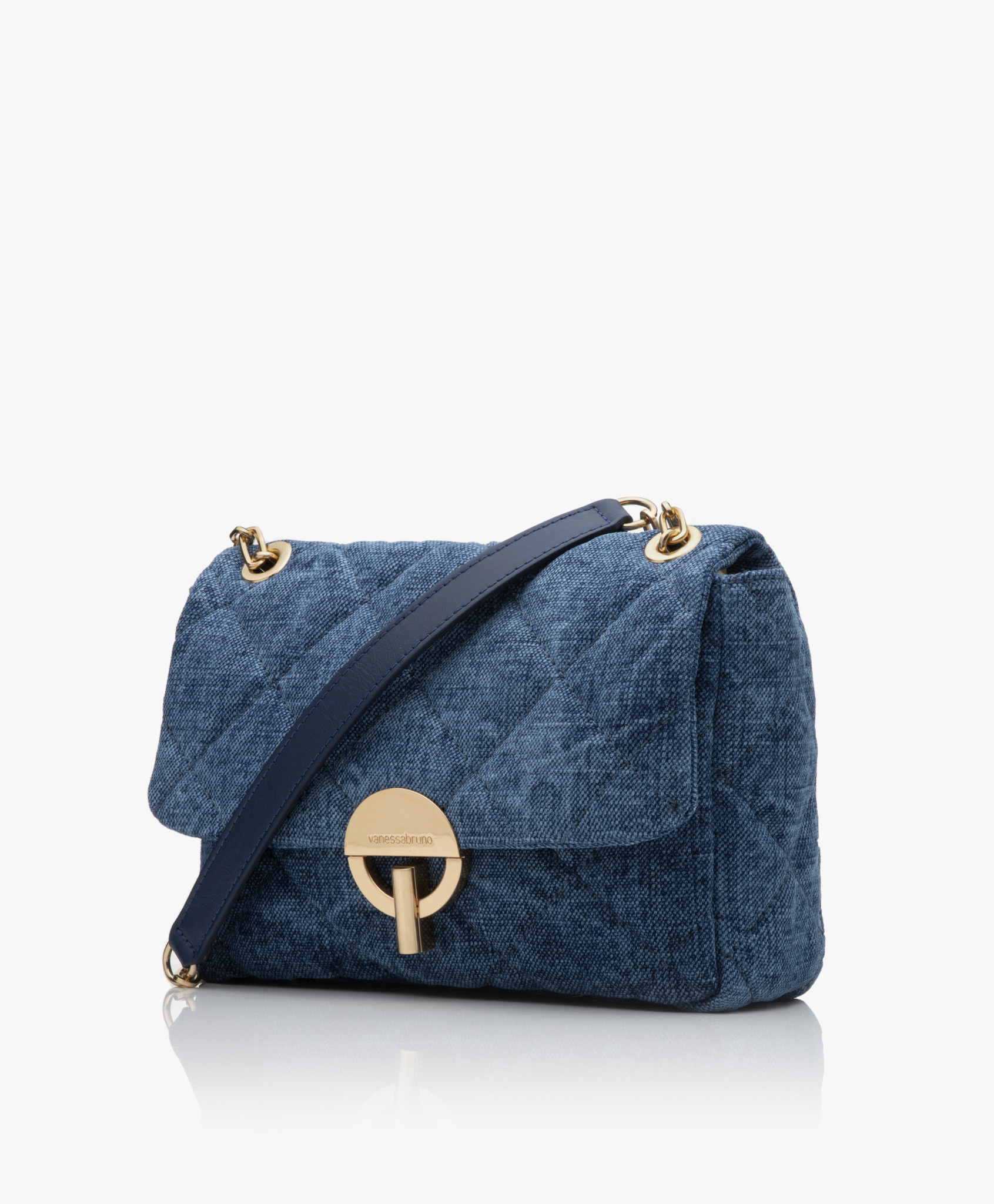 Moon handbag denim indigo blue-2