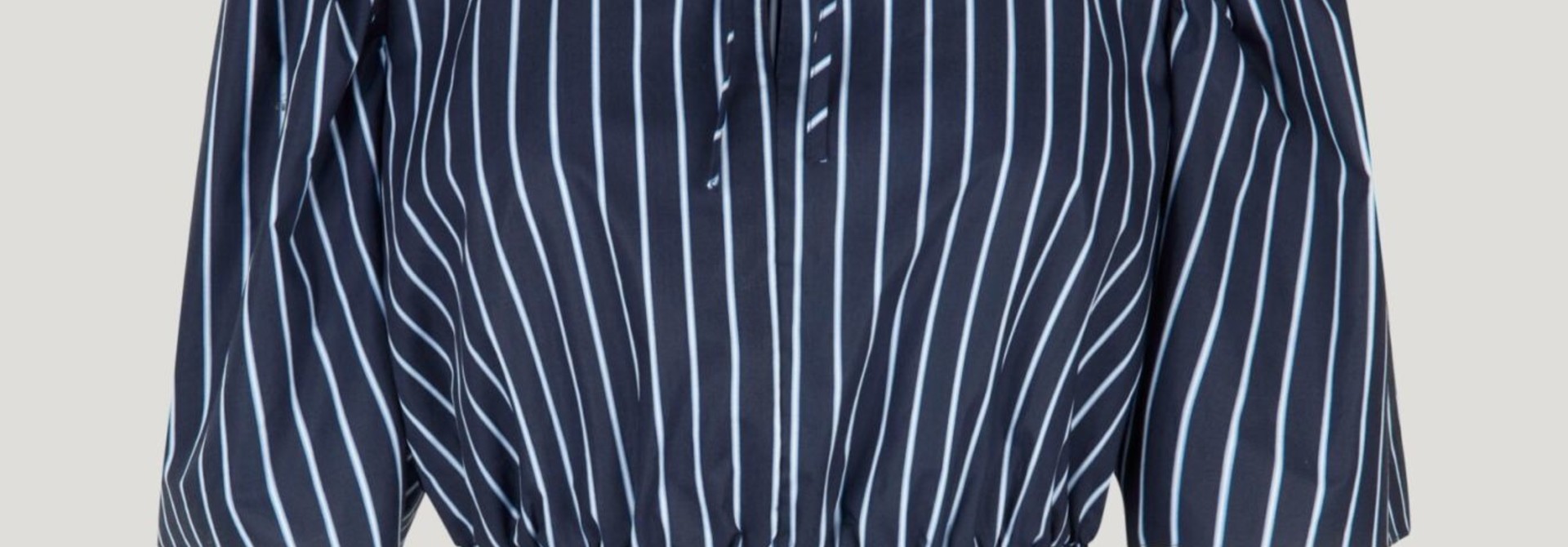 Mamie blouse navy pinstripe