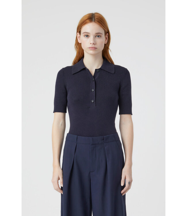Closed Knit Polo dark night