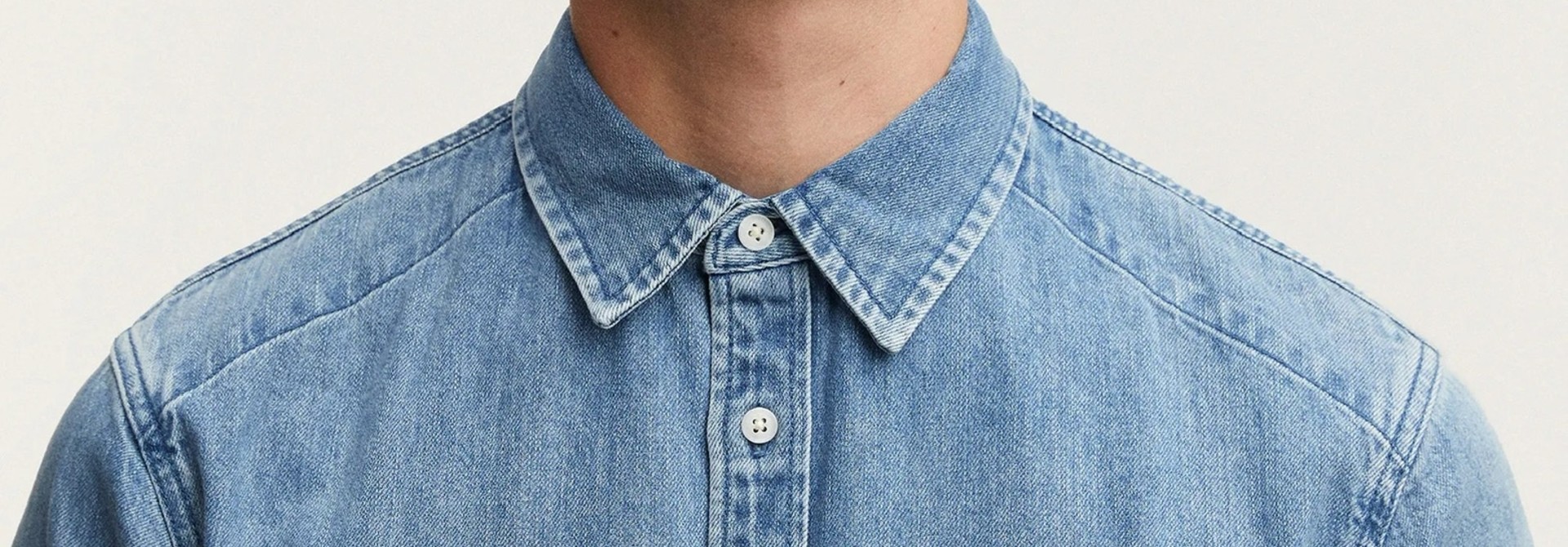 Rob reg shirt mid blue