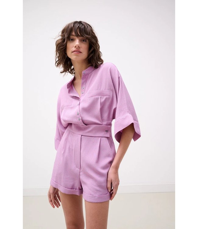 CHPTR-S collide jumpsuit pink grey