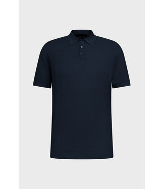 Drykorn Triton knitted polo navy 3000