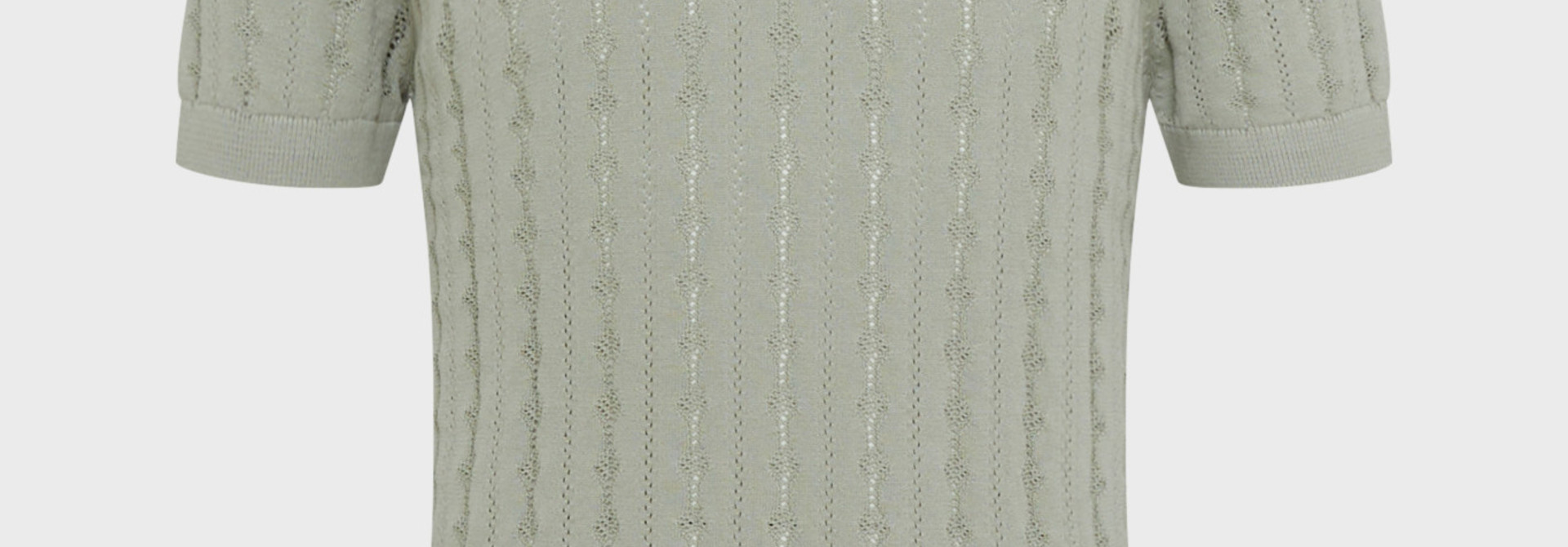 Triton crochet polo light green 2803