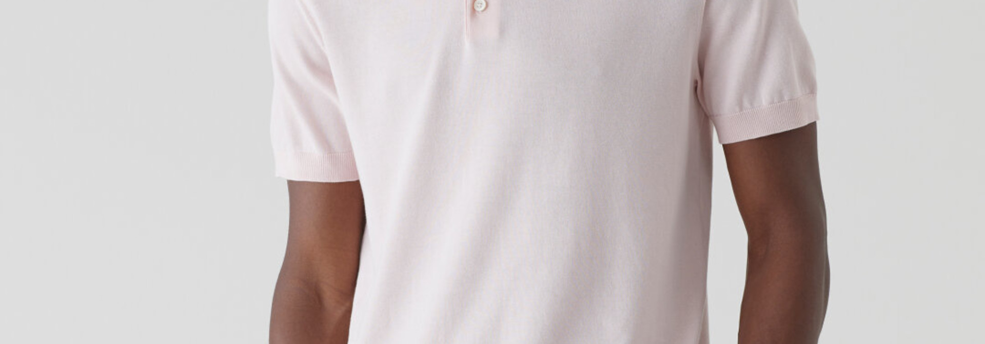 Knitted polo pink