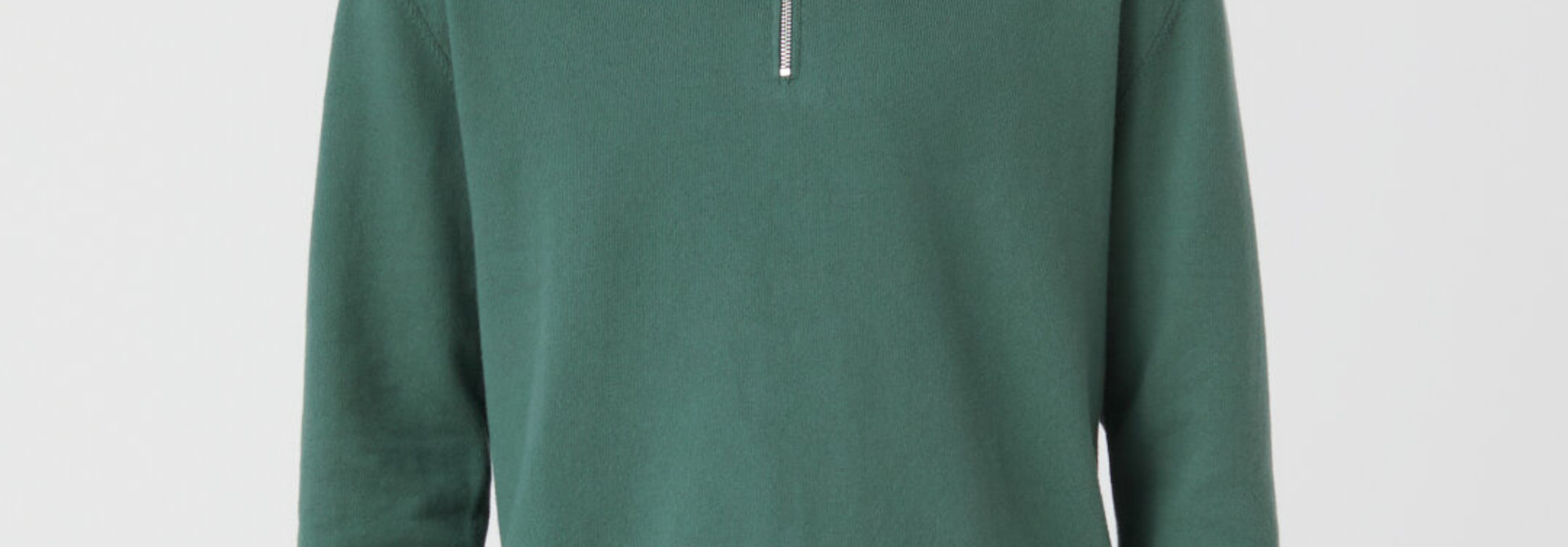 Half zip dark jade