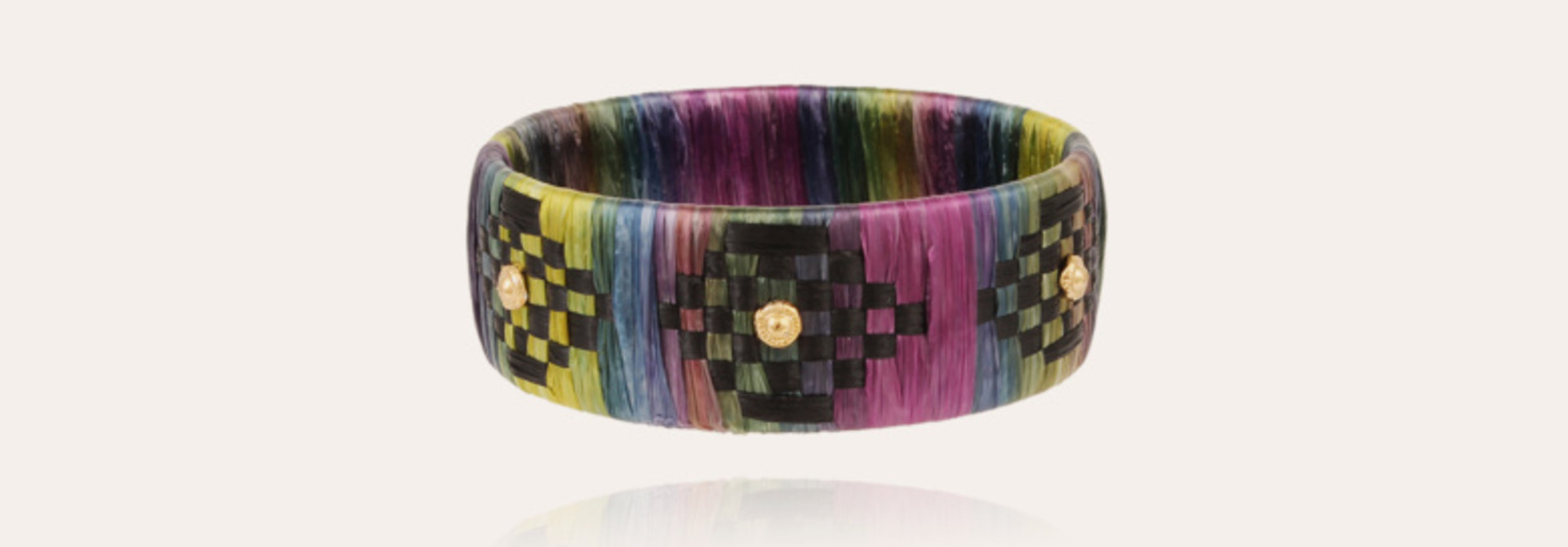 Rofia rainbow ombre bracelet