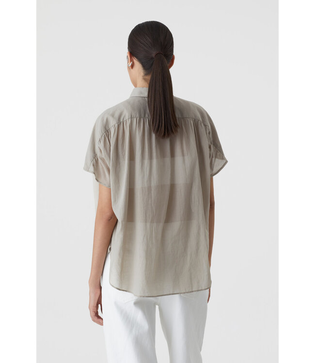 Closed Gathered shirt - grey veneer