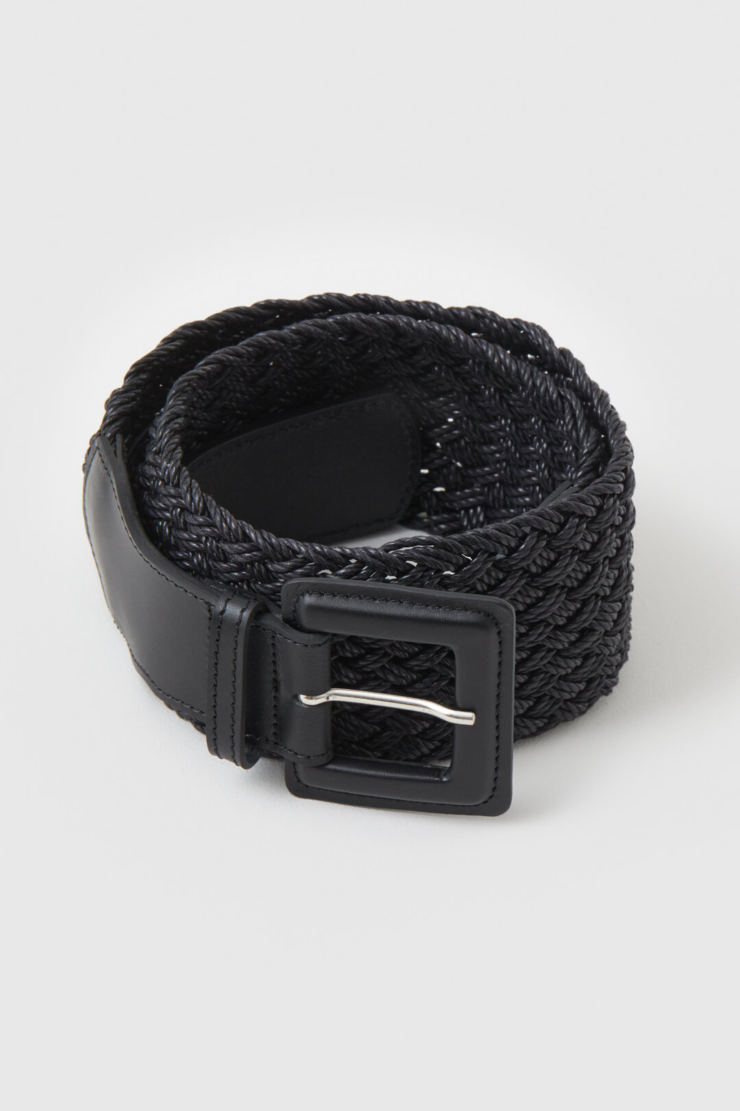 Belt black woven-1