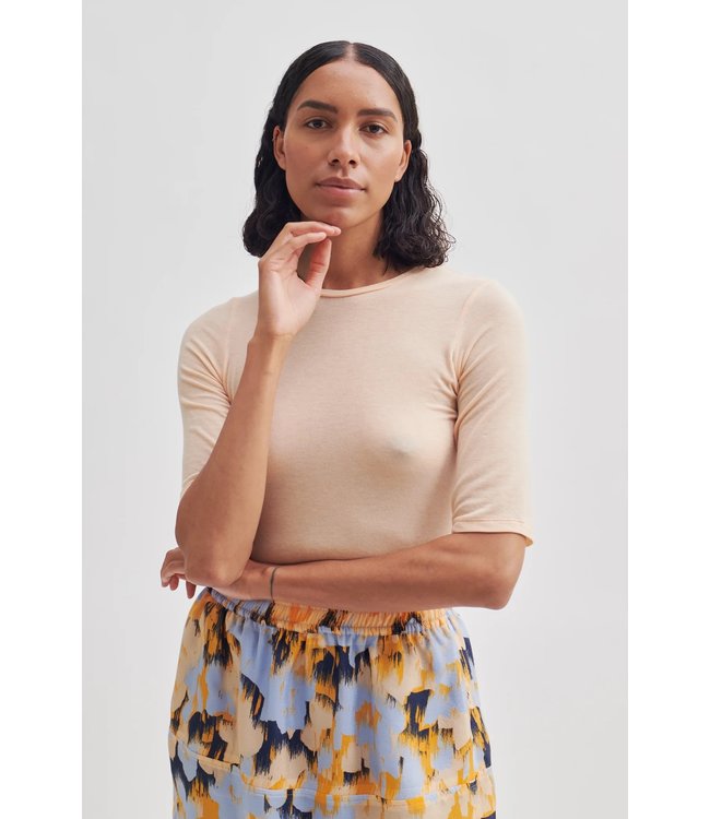 Second Female Matima ss tee - bleached apricot