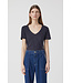 Closed T shirt v neck linnen dark blue