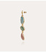 Gas Bijoux Silene earring turlita quartz green onyx & gavana gold plated