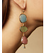 Gas Bijoux Silene earring turlita quartz green onyx & gavana gold plated