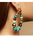 Gas Bijoux Biba bis earring bleue gold plated