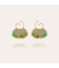 Gas Bijoux buzios mini green feather tige