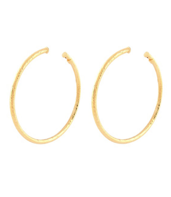 Gas Bijoux Maorio hoop earring big  gold